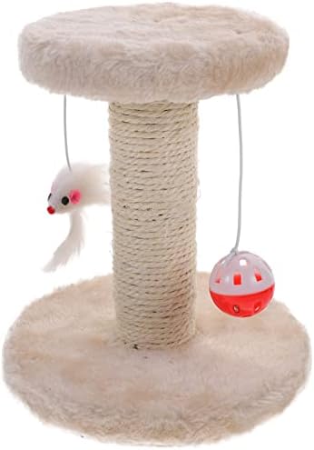 Ipetboom Когтеточка за Котки, Когтеточка за Коте, Кула за Катерене от Естествен Сезал, с Плюшени платформа