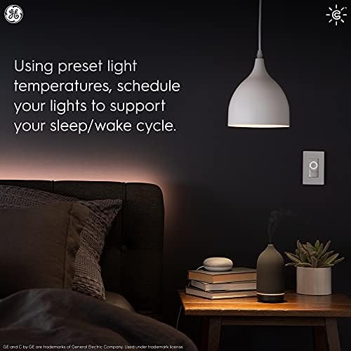 Умни led крушки GE CYNC + комплект Smart Plug, (2) Пълноцветен умни лампи A19, (2) Умни контакти за квартири,