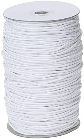 Използвайте здрав еластичен кабел 1/8 от инча (3 мм), 140 ярда (бял)
