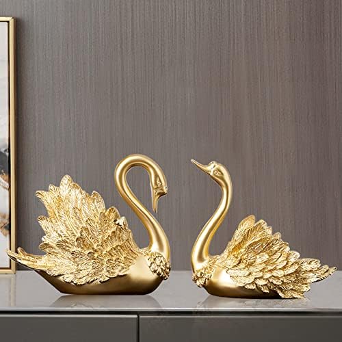 Статуетка на Такива Двойки BIGJAK Swan Gold Birds, Творчески Сватбен Подарък За Свети Валентин, които изразяват Любовта