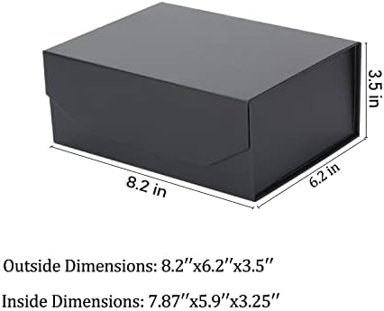 Подарък кутия 8,2x6,2x3,5 инча Със сгъваем магнитна закопчалка, малък подарък кутия с капак, кутия за предложения