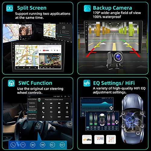 [2 + 32G] за Honda CRV 2012- Двоен Din Android 11 Кола Стерео радио с wi-fi Apple CarPlay Android Auto, 9-Инчов сензорен