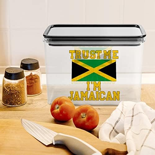 Повярвайте Ми, аз съм от Ямайка Контейнери За Съхранение на Прозрачна Пластмасова Кутия с Капак за Многократна употреба,