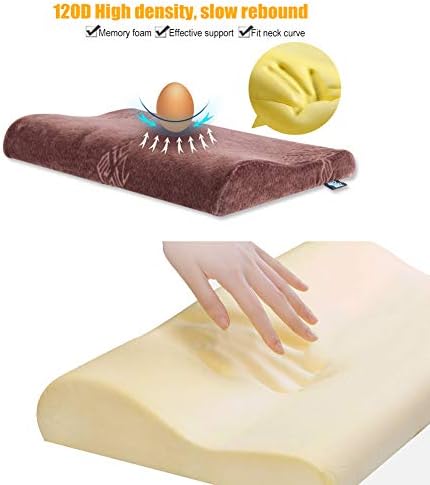 Възглавница-легло WOOLALA Ultra Thin Contour Memory Foam Pillow Възглавница за Сън и подкрепа на врата с Подвижна