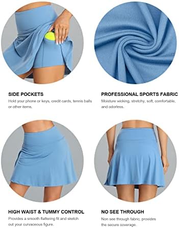 1a1a Тенис пола с джобове за Жени С Висока талия За тренировка на Голф Спортни къси панталони