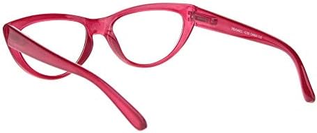 PASTL Дамски Очила За четене по-голяма Здравина С Прозрачни Лещи В Цветни Рамки Котешко Око