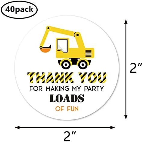 Етикети Благодаря на строителния товарния автомобил, 2-Инчов Етикети за парти в чест на рождения Ден на Детето,