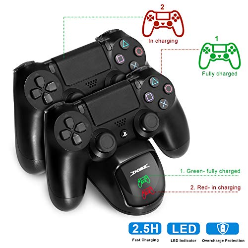 Двойна контролери USB Зарядно устройство за PS4 KINGTOP зарядно устройство ще захранване на зарядно устройство за