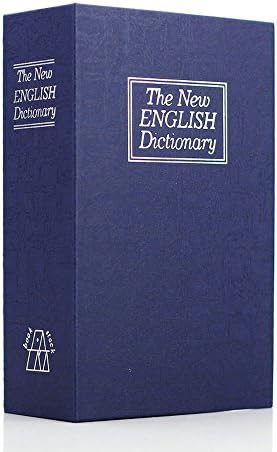 Речник на Книгата Таен скрит заключване за сигурност кутия за съхранение на пари в брой и бижута (синя, малка)