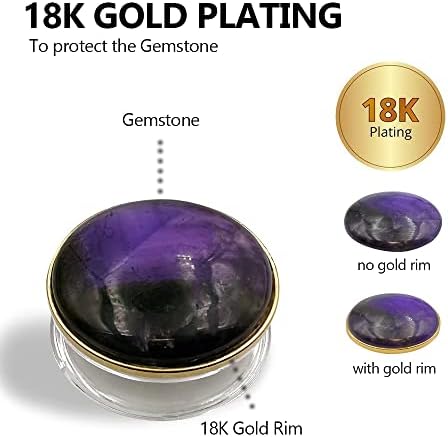Bezel от 18-каратово злато GRIPONG с автентичен естествен скъпоценния камък богат на функции, Сгъване и подвижна Поставка