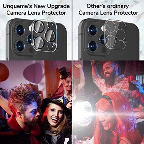 UniqueMe ??? ???? [3 опаковки] е Съвместим със защитно стъкло за обектива на камерата на iPhone 12 Pro Max