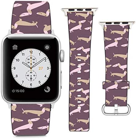 Съвместим с гривната от Apple Watch 42 мм 44 мм (модел под формата на розова такси), Взаимозаменяеми каишка от изкуствена