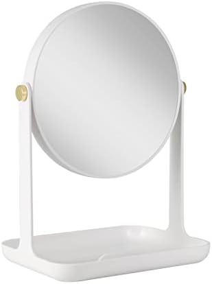 Zadro 7Кръг Органайзер за Грим с Огледало 5X/1X Увеличително Огледало за Грим Тоалетен Огледало 6,75 Огледално Глави