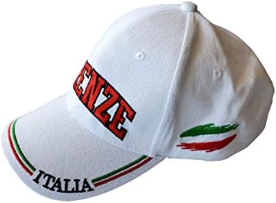 Бяла бейзболна шапка Firenze – Ярък италианската шапка - Колекция от италиански продукти Гордост от PSILoveItaly