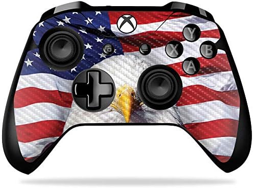 Обвивка от въглеродни влакна MightySkins контролера на Microsoft Xbox One X - America Strong | Защитно, Трайно Текстурированное