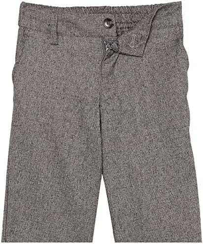 Комплект от однотонного твидового жилетка, риза, вратовръзка-пеперуди и панталон за момче Isaac Mizrahi Slim Fit
