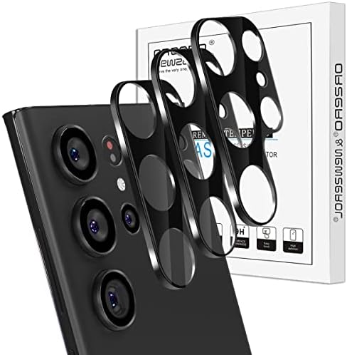 (3 опаковки) Защита на обектива на камерата на Samsung Galaxy S23 Ultra 5G, съвместима с Orzero, закалено стъкло