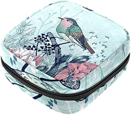 Китайски Цвете Спароу, Синя Чанта за Менструална Купи, една Голяма Чанта за Съхранение, Хигиенни Чантата