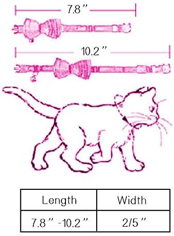 Нашийник за котки DAIXI, Отделяющийся с хубав папийонка и камбана за коте и няколко малки кученца, регулира от 7,8