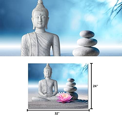 Визуален Художествен Декор Буда Платно Монтиране на Изкуството В рамка и се Простира Голям Мирен Буда Действа със Състрадание