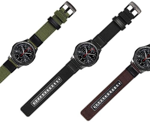 Maxjoy Galaxy Watch 46 мм / Galaxy Watch 3 Каишка за ръка, 45 мм, класически найлонов ремък Gear S3 Frontier, 22