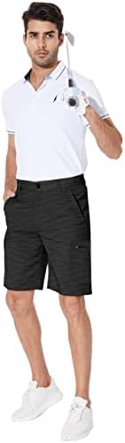 Мъжки Ластични Хибридни къси Панталони за Голф PULI 9 Инча, Туристическа Рокля с Плоска Предна част за Ежедневна