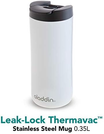 Пътна чаша Аладин Теч-LockTM от неръждаема стомана, Неръждаема стомана, Бял, 0,35 л
