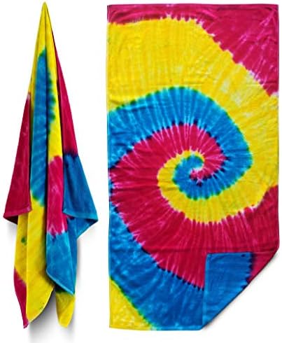 Royal Comfort - Единственото по рода си плажна кърпа за оцветяване на вратовръзки, произведено ръчно. [Две кърпи]