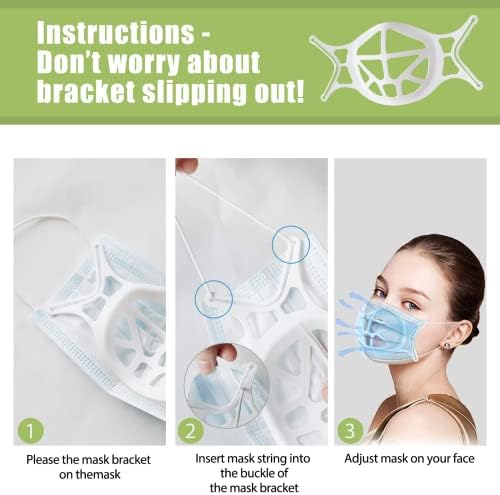 Защитно поставка - Защита от червило - Скоба за 3D-маска - Вътрешна поддържаща рамка маски за лице - Пластмасова скоба - Повече