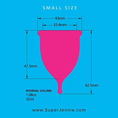 Менструална чаша Super Jennie - Менструална чаша с голям капацитет за жени с чувствителни пикочния мехур, мека, гъвкава алтернатива