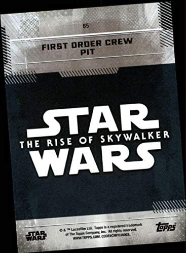 2019 Topps Star Wars The Rise of Skywalker Първата серия 85 Търговска карта на Първия ред на екипажа Ями