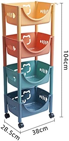 Количка-рафтове за детска кошница за закуски Teerwere Пластмасов за игри стая, Детска стая и детска градина (Цвят: