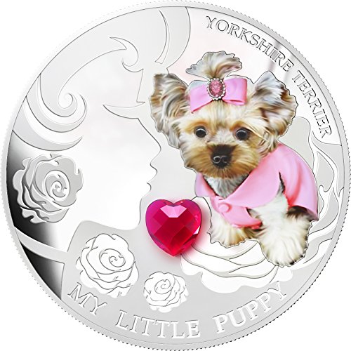 2013 на Фиджи - Кучета и Котки - брой 1 - Мое малко кученце - Йоркширски териер - 1 унция - Сребърна монета - 2 долара,
