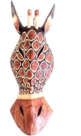 OMA Маска Жираф Африканско Сафари в Джунглата Стенен Декор Ръчно Рисувани