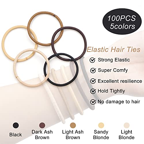 Yxiang 100 бр. гумени ленти за коса, за жени, по-Големи еластични ленти за Коса, Не които нанасят щети на еластични ленти за