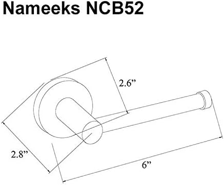 Държач за Тоалетна хартия Nameeks NCB52, Един Размер, Черен