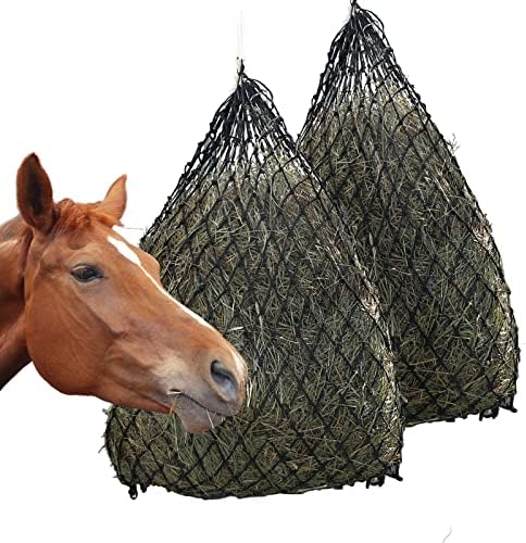 Harrison Howard Slow Feed Hay Net Horse, 2 броя, аксесоари за хранене на коне, черен