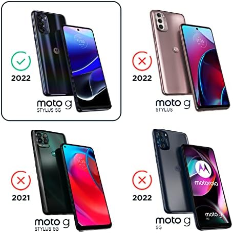 Защитен калъф за Motorola Moto G Stylus 5G (2022) - Черни стилни амортизационен калъфи за телефони точно засаждане [НЕ