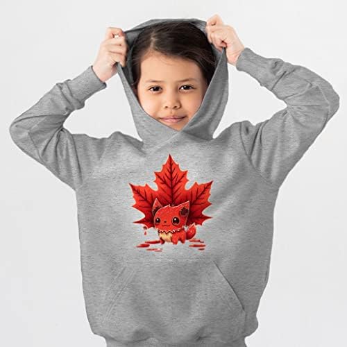 Hoody с качулка отвътре Canada Art Kids' Sponge - Детска hoody с качулка Leaf - Мультяшная hoody за деца