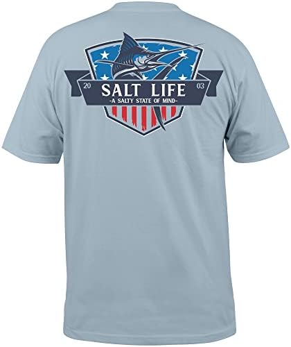 Мъжки t-shirt Salt Life Marlin State of Mind с кръгло деколте и къс ръкав