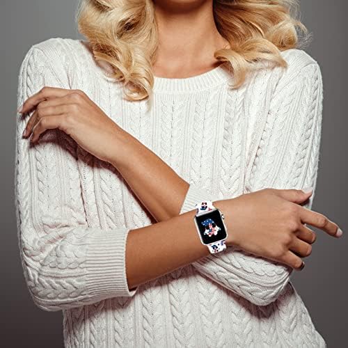 Каишка за часовник, който е съвместим с джапанки Apple Watch 38 мм 40 мм 41 мм 42 мм, 43 мм 44 мм 45 мм за Жени, подарък