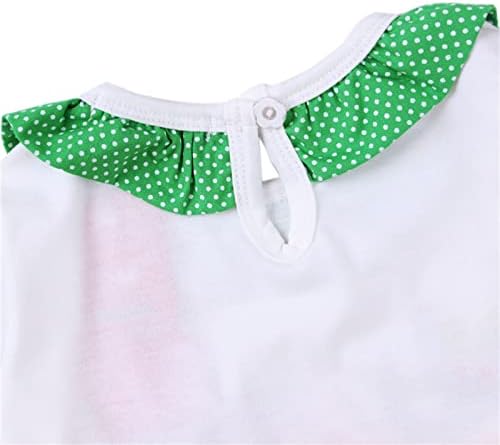 Подаръчен комплект за бебета, костюм-двойка за малки момичета, Тениска с Елени, Поздравления За Малки момичета (Бял, 2-3 години)