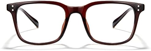 Cyxus TR90 Квадратна Мъжки Рамки За Очила С Прозрачни Лещи, Блокер Синя Светлина Очила, Ультралегкие Компютърни Очила