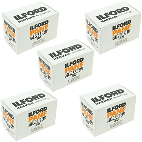 5 Опаковки Ilford PAN F Plus, черно-бял филм за печат, 135 (35 mm), ISO 50, 36 експозиции (1707768)