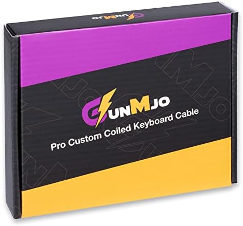 Обичай Навити USB кабел C GunMjo Pro за гейминг клавиатура, Механичен кабел за клавиатура с две ръкав и тънка метална сменяема