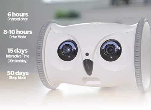 Робот SKYMEE Owl: Мобилна камера за домашни любимци във формат Full HD с Дозатор Лакомство, Интерактивни играчки