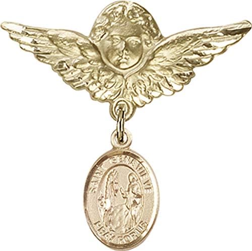 Детски икона Jewels Мания за талисман на Света по реда на тази глава и пин Ангел с крила | Детски иконата със златен пълнеж