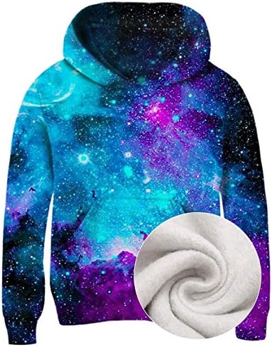 Idgreatim/Детски Пуловер с 3D Принтом, Блузи, Топло Дебела Hoody с качулка и пакет за Момчета и Момичета, 5-16 Години