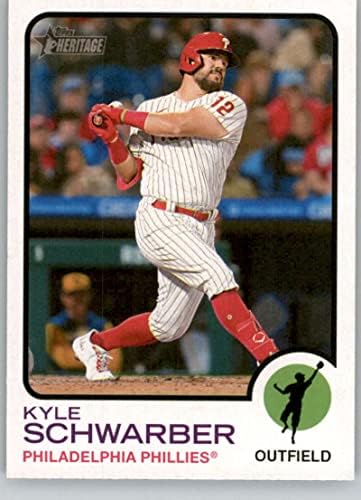 Бейзболна картичка 2022 Topps Heritage High Number 722 Kayla Шварбера SP с къс принтом Philadelphia Phillies MLB