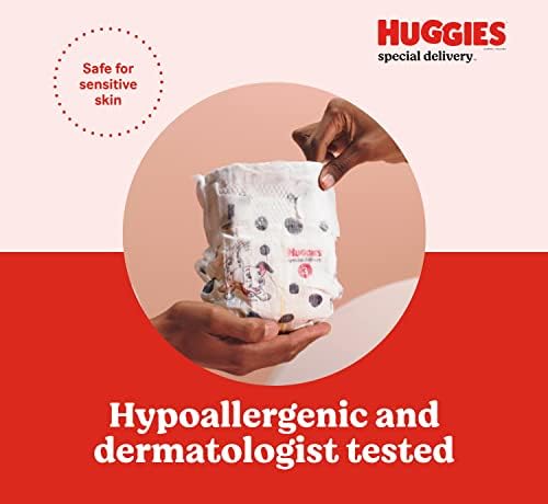 Хипоалергенни Бебешки пелени Размер 4 (22-37 паунда), Специална доставка на Huggies, Без ароматизатори, Безопасни за чувствителна